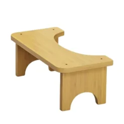 1/2 Bambus Toiletstol, Skridsikker, Poop Seat, Ældre Potte Squat Log color 1 Pc