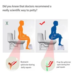 1/2 Bambus Toiletstol, Skridsikker, Poop Seat, Ældre Potte Squat Log color 1 Pc
