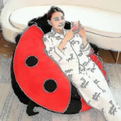 100 cm Bærbare Insekt Plyslegetøj Mariehøne Fyldt Pude Sjov Fest Cosplay Dukke Fyldt Blød Plys Sovepude Børnegaver 100cm