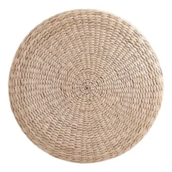 40 cm rund puf Tatami pude gulvpuder strå meditation blød yogamåtte