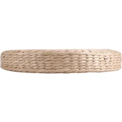 40 cm rund puf Tatami pude gulvpuder strå meditation blød yogamåtte