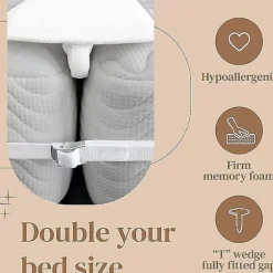20 cm Sengbro - Madrasforbindelse til at lave to enkeltsenge til en dobbeltseng - Madraskile med madrasstropper til gæsteværelse, egnet til 1,8 m seng Double Fixing Strap 20cm | Fyndiq
