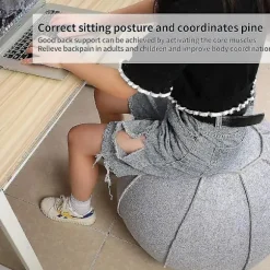 65 cm Siddepude til kontor, soveværelse og hjem, Pilates træningsbold med betræk, letvægtig, selvstående, ergonomisk, holdningsaktiverende træning-FA... | Fyndiq