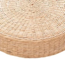 45 cm Yogamåtte Rund Puf Gulvpude Halm Meditation Fortykkelse Blød Yogaudstyr[CO]