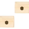 2 Craft Box armbånd, hængslede tænder, ædelstene/imiteret træ/ældet perle, medium kuffertlås, vintage brænderur