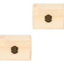 2 Craft Box armbånd, hængslede tænder, ædelstene/imiteret træ/ældet perle, medium kuffertlås, vintage brænderur