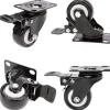 4 drejelige hjul med bremser 50mm gummihjul Kapacitet 400kg