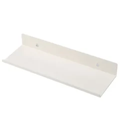 2 Flydende Væghylder, Hvide Vægmonterede Hylder Kompatible med Soveværelse, Badeværelse, Køkken, Stue, Kontor (30CM)