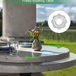 360 Graders Drejeskive 6 Stykker Metal Lazy Susan Drejeskive Lazy Susan TV Drejeskive 4 Firkantet Drejeskive Kugleleje Drejeplade til Kontormøbler，3 | Fyndiq