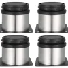 4 Justerbare Fødder 50mm Højde til Skab, Bord, Møbler, Rustfrit Stål, Højdejusterbar 0-15mm, Inkluderer Skruer