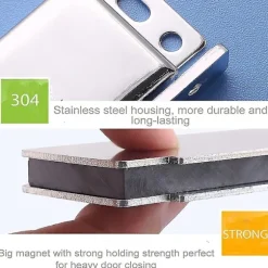 28 kg stærk magnetisk skabslågemagnet 2 stk. rustfrit stål magnetiske skabslågefangere til møbler stærk kraftig magnet til skuffer, bruser