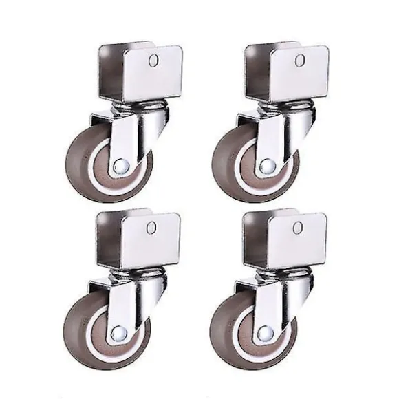 1.5 Møbel Krybbe Hjul Kabinet Klemme Med Bremsehjul Blød Gummi N0.1 22mm
