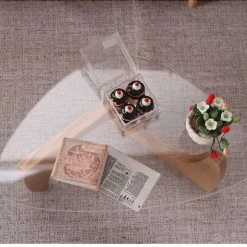 1:6 Miniature Sofabord Sidebord Te Bord Kage Dessert Møbler Køkken Model Liv Scene Legetøj A