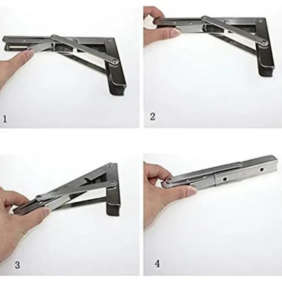 350 mm foldbar støtte, foldbar konsolstøtte i rustfrit stål
