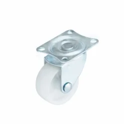 25 mm hjul, drejelige hjul med gummibase, kugleleje, enkelt trolleyhjul til møbler (pakke med 12)