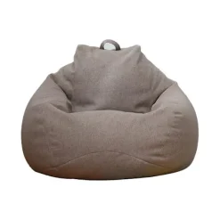 100% Ny Ekstra Stor Sækkestol Sofa Betræk Indendørs Lazy Lounger Uden Fyld Brown 90 * 110cm