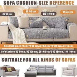 2023 Nye Sofabetræk Chenille Sofabetræk Til 3 Personers Sofa, Skridsikkert L-formet Sofabetræk, Møbelbeskytter Sofabetræk Til Hynder Grey Sofa cushion 90x160cm | Fyndiq
