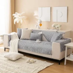 2023 Nye Sofabetræk Chenille Sofabetræk Til 3 Personers Sofa, Skridsikkert L-formet Sofabetræk, Møbelbeskytter Sofabetræk Til Hynder Grey Sofa cushion 90x160cm | Fyndiq