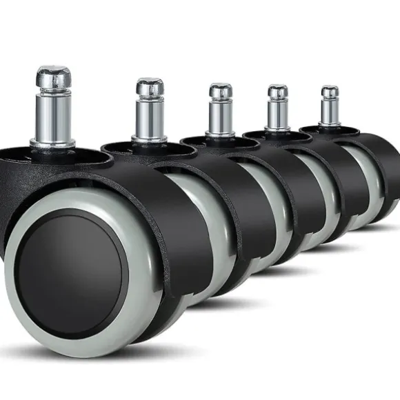 5 Pak Kontorstolhjul 11 Mm / 22 Mm Erstatning Hårdt Gulv Til Spilstole, Drejestole, Pr