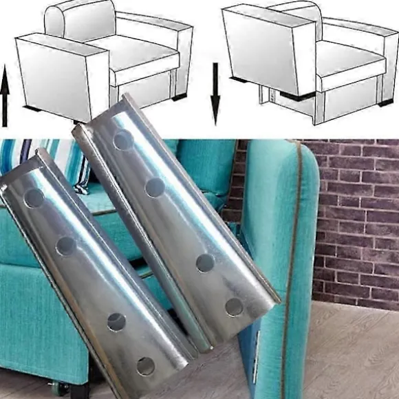 2 par 12 cm hovedgærde vægbeslag, sammenlåsende møbelkonnektor, metal sektionssofa konnektor til sofa, seng P20250110340
