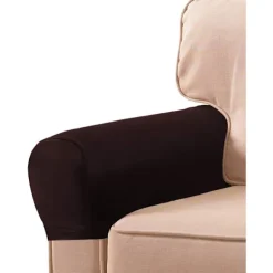 1 par PU læder sofa armlæn betræk til lænestol armlæn, S