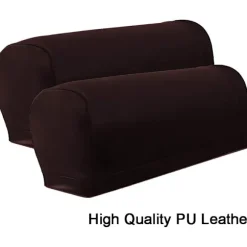 1 par PU læder sofa armlæn betræk til lænestol armlæn, S