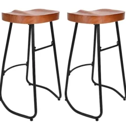 1 par smedejerns skammel retro rygløs barstol til hjemmekøkkener restauranter pubber