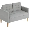 2 pers. sofa, sofa med opbevaringsplads, polstret sofa, dobbelt sofa med fløjlslook til stue, soveværelse, 117x 62 x 78 cm