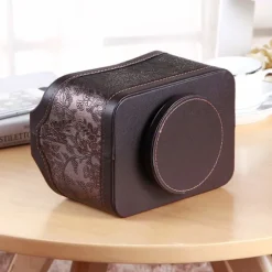 360° roterende fjernbetjeningsholder, TV-fjernbetjening lavet af PU-læder skrivebordsarrangør med 5 rum til TV, DVD, Blu-Ray fjernbetjeninger flower | Fyndiq