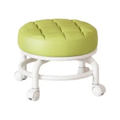360° Roterende Rullepalle Husholdningsskammel Flytbar Skammel Lav Støj Remhjul Lav Skammel Universelle Drejelige Hjul Til Køkken Hjem_OF Green