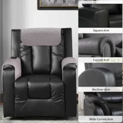 (1 sæde Recliner) Armlænsbetræk, Hovedstøttebetræk til Recliner Sofa