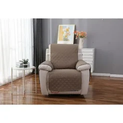 1 Sædes Relax Stolbetræk, Vandafvisende Recliner Beskytter Sofa Betræk til Soveværelse Khaki 55200 (FMY)
