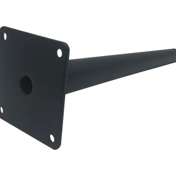 4 Skrå Bordben, Metal Skabsben, Koniske Møbelben, Rustfrit Stål, Sortmalet 20cm Høje, Skridsikker Q