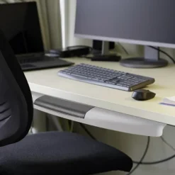 1 Sæt Stor Tastaturbakke Under Skrivebord Udtrækkelig Tastaturbakke Tastatur Skuffe med Skøjter