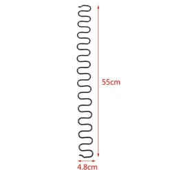 1 stk. 55 cm erstatningsfjedre til sofa, møbelfjedre med klemmer tilbehør