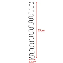 1 stk. 55 cm erstatningsfjedre til sofastole, møbelfjeder med klemmer tilbehør-FF-