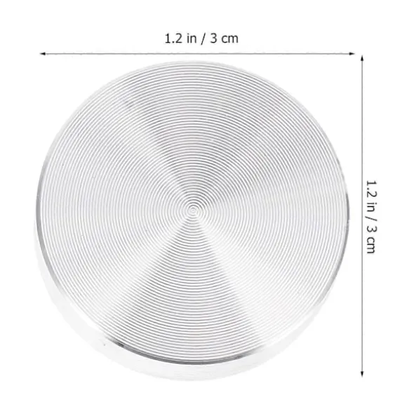 6 stk. 30 mm Diameter Aluminium Legering Cirkel Skive Glasplade Adapter Til Te Borde Møbler Sofabord Kage Display Kabinet