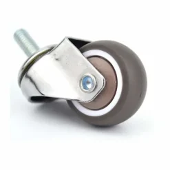 4 stk. 1 tommer små, små indkøbsvognshjul, udskiftning, drejelige hjul, blødt gummi M6x 15mm mini gevindstammehjul