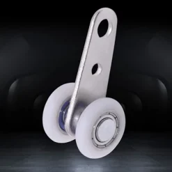 10 stk. 49 x 22 mm Metaltrisser med 2 stk. Plast Hjul til Skydedøre