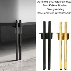 4 stk. Anti-slip Lydisolerede Møbelstøtteben Dobbeltpol Metal Bordben Sofa Ben Skab