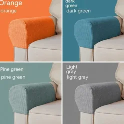 2 stk Beige Sofa Armlæn Beskytter Anti-Slip Stræk Sofa Armlæn Beskytter Møbel Armlæn Stol Beskytter Dæk Arm Beskytter Ærme