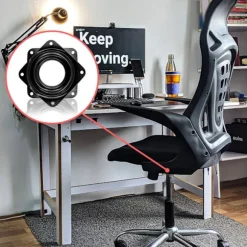 4 stk. firkantet drejeleje 360 graders drejeplade (sort)