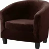 2 stk. Fløjl Badekarsstol Betræk med Aftageligt Blødt Strækbart Hyndebetræk Badekarsstol Betræk Lænestol Sofa Møbelbeskytter til Stue Cl