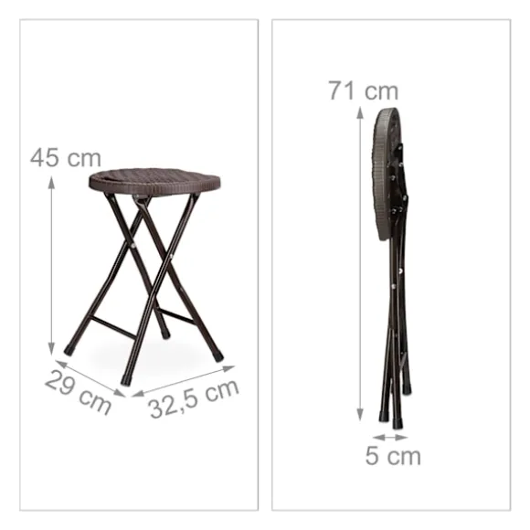 2 stk. Foldeskamler i rattan