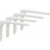 4 stk. hvide metalvæghylder 200 mm x 150 mm, kraftig støtte til industrikøkken og radiator, kompatibel med forskellige mærker