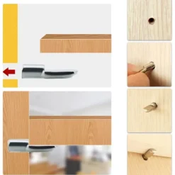 20 stk. hyldeknægte 5 mm x 19 mm fortykket skillevægsstift hyldestøtte hyldeknægt til underholdningshylder sølv