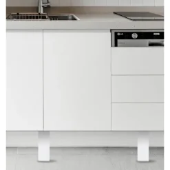 4 Stk. Justerbare Møbelben, Højdejusterbare Metalbordben, Justerbare Køkkenskabsbordben, Hvid (10CM)