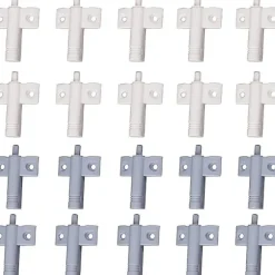 20 stk. køkkendørsdæmper, skabsdæmper, skuffe dæmper, blød og lydløs dæmper, til skab, dør (hvid+grå)