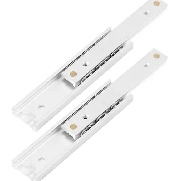 2 stk. Kraftige kugleleje skuffeskinner i aluminiumslegering, holdbare teleskopskinner, glat glide til skuffe (70 mm)