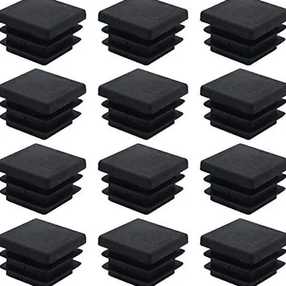 40 stk. Møbel Kvadratiske Endestykker Plast Kvadratisk Rørprop 20mm X 20mm Rørpropper Anti-slip Matte Sort Rektangulær Endestykke Indsæt Propper Rør Dæk Fo | Fyndiq
